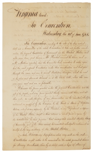 Certified Manuscript Copy of the Twelfth Amendment as Approved by Congress,  1803